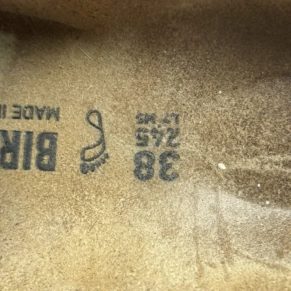 Birkenstock Mayari Womens 7 Sandals Slip On Strappy Black Leather Toe Loop EU 38 - Picture 9 of 9